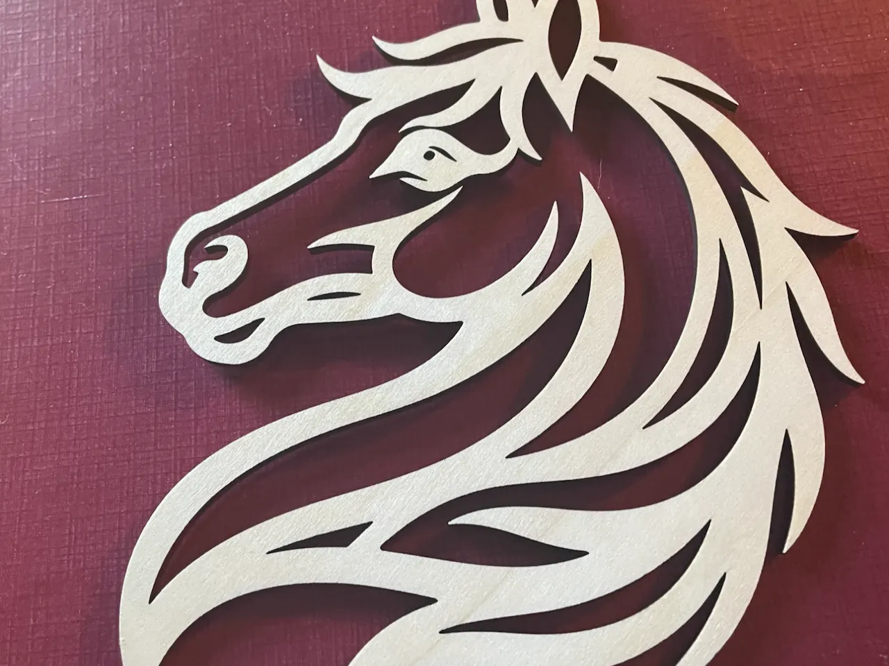 [Laser cut and engrave] Horse Head Wall Hanging Silhouette