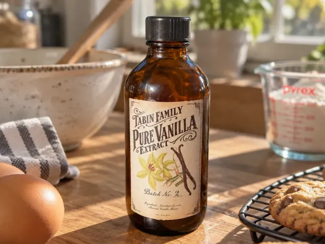 Homemade Vanilla Extract Bottle Label