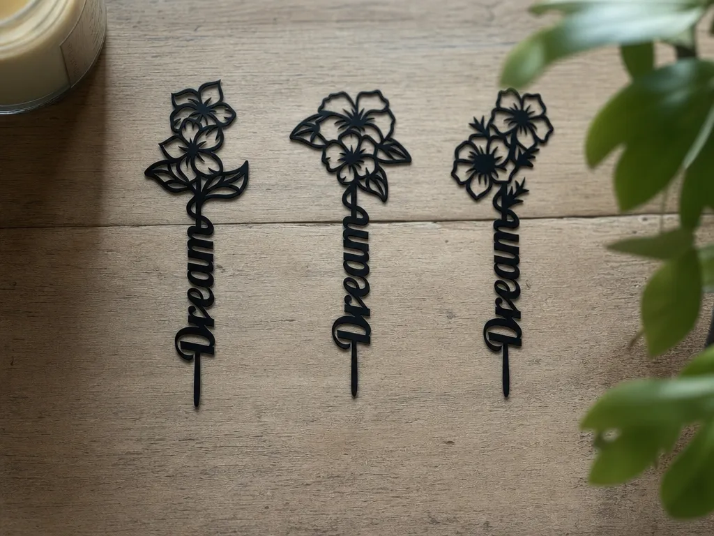 Floral Dream Word Cake Topper Set