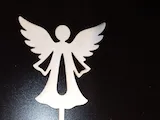 [Laser cut and engrave] Angel Silhouette Cake Topper