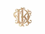 [Laser cut and engrave] Monogramme doré avec lettres DK entrelacées sur fond vert texturé