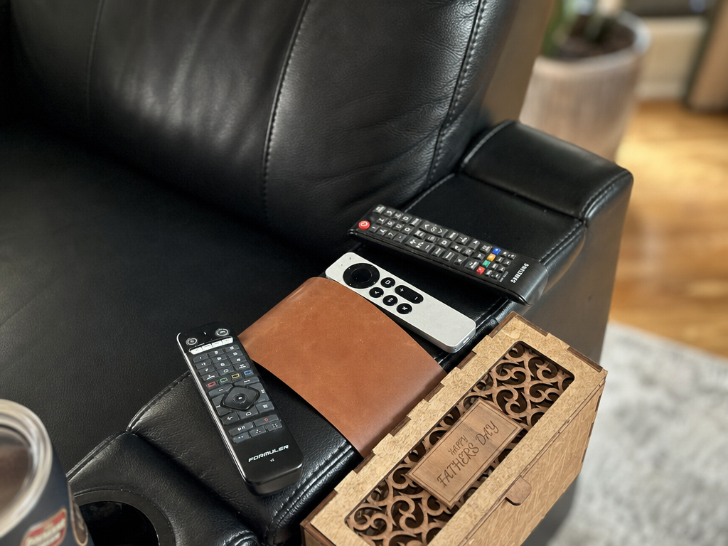 Happy Fathers Day wooden remote control storage box