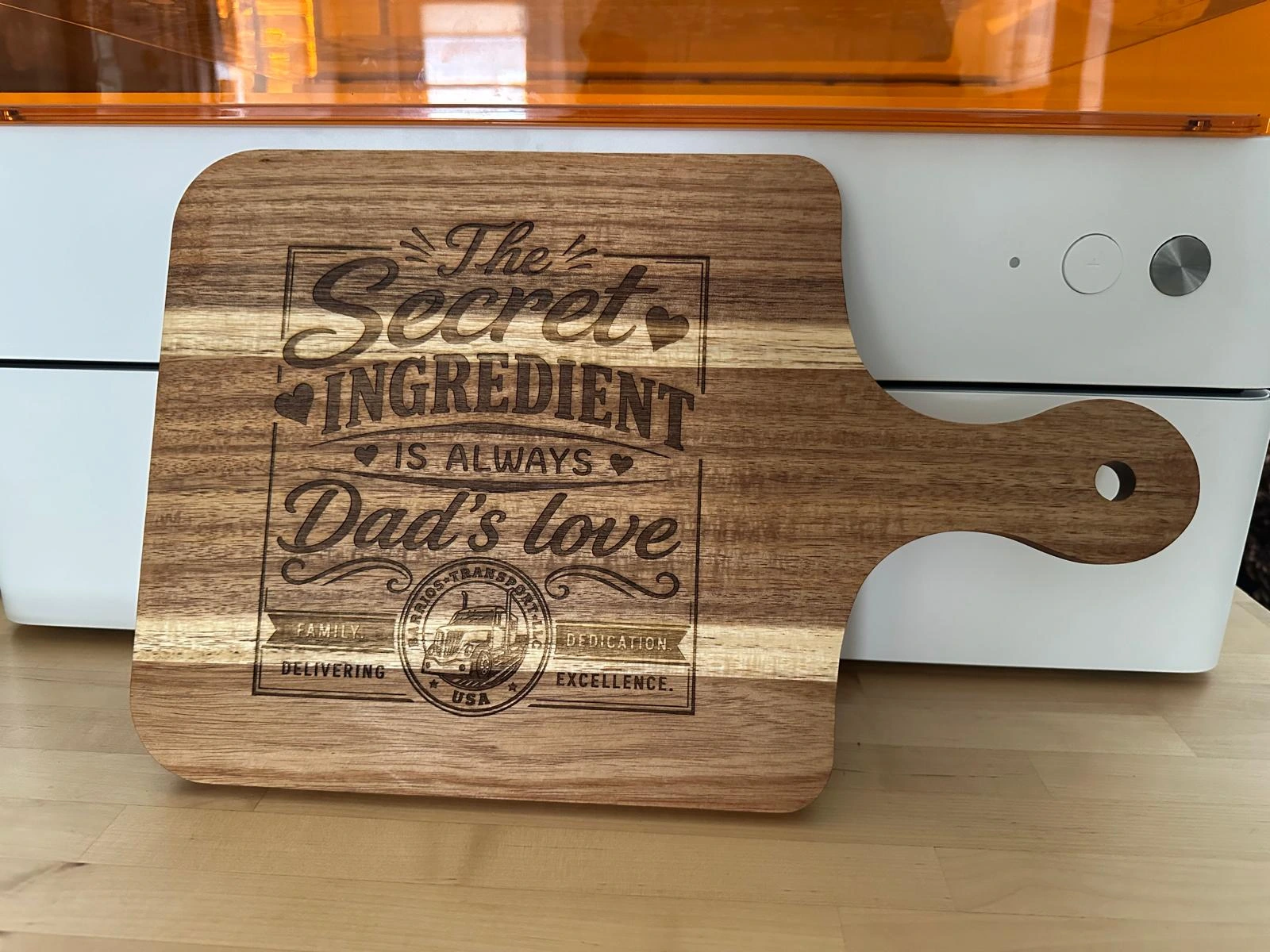 The Secret Ingredient Is Always Dad's Love Wooden Serving Board