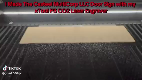[Laser cut and engrave,Screen printing] Casteel MultiCorp LLC Rectangular Business Door Sign