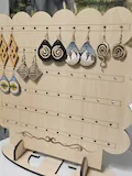 [Laser cut and engrave] Wooden Earring and Jewelry Display Stand Organizer