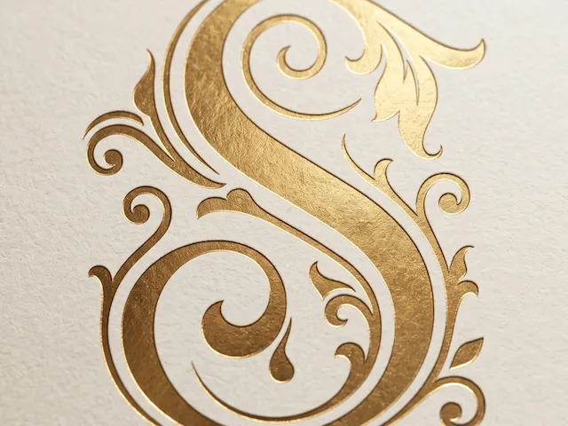 S Elegant Wedding Monogram – Graceful Bridal Initial with Refined Curves for Laser Cut Signs, Cake Toppers, Invitations & Engraving