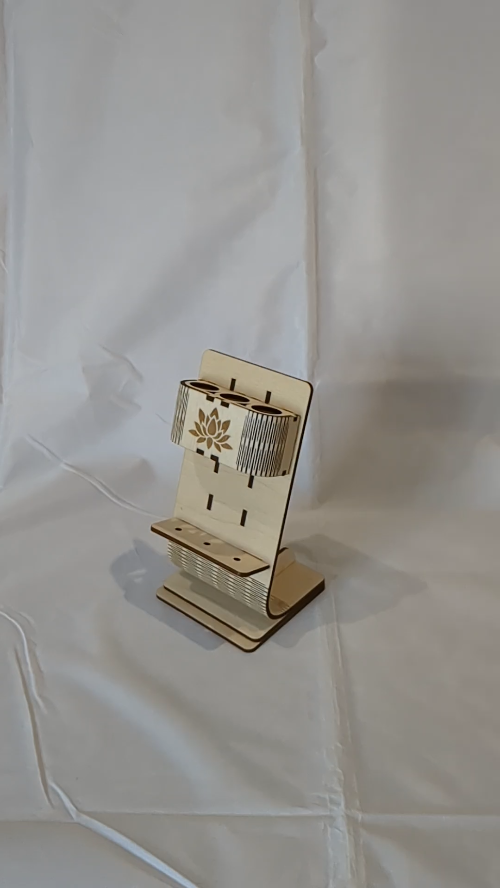 [Laser cut and engrave] Gift Holder 3 Pens Laser Cut Template, Desk Organizer Office, Laser Cutting Design