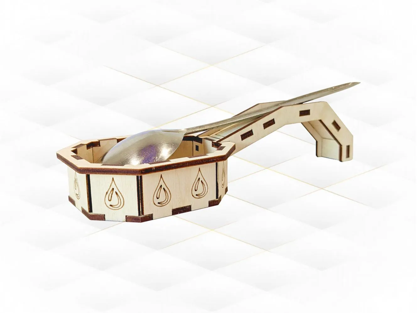 Gift Kitchen Spoon Rest Laser Cut Template, Stand Holder, Laser Cutting Design