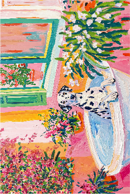Puppy Oil Painting Relief Art.xs