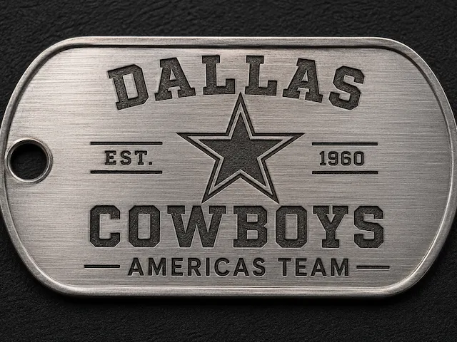 Dallas Cowboys Metal Dog Tag with Star Logo