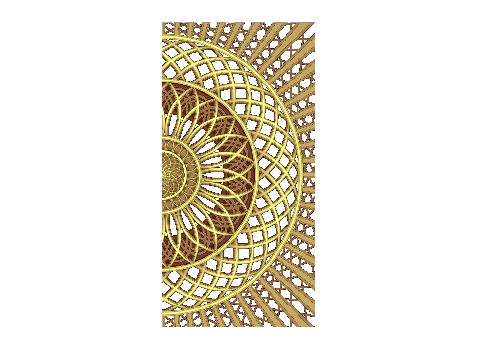 [Laser cut and engrave] 3D Relief Geometric Mandala Door Screen