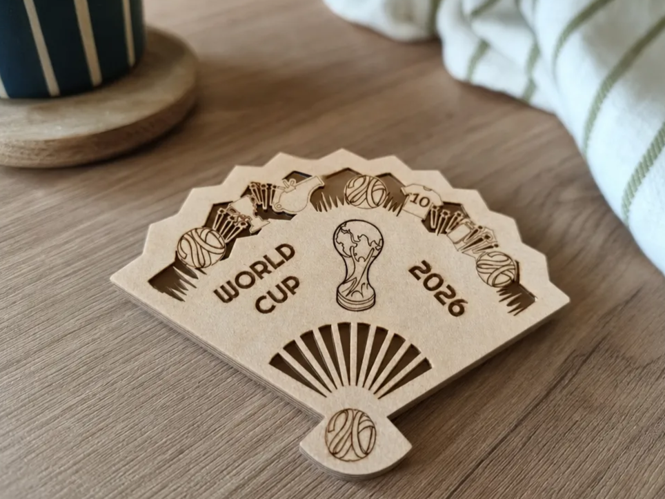 Éventail décoratif Coupe du Monde 2026
