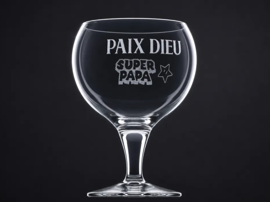 Verre à bière Paix Dieu personnalisé Super Papa