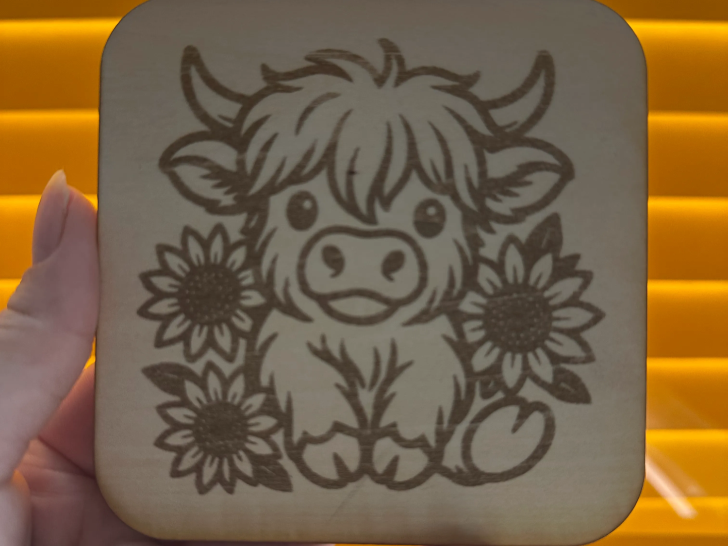HighlandCow Custom Coster