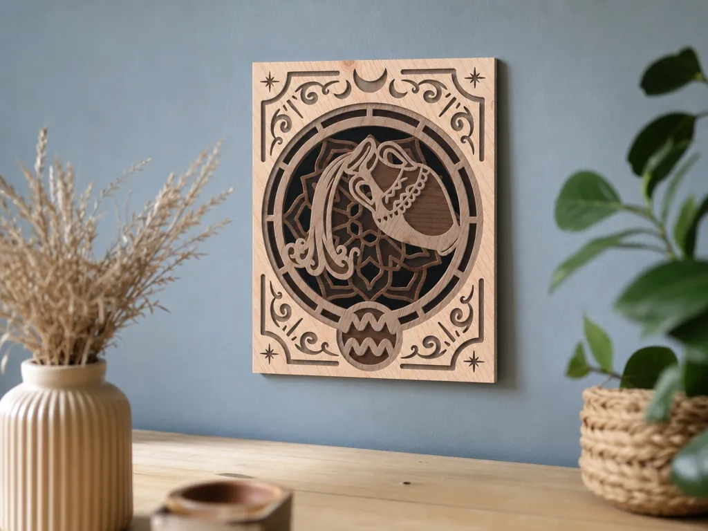Aquarius Zodiac Sign Wooden Wall Art