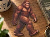 [Laser cut and engrave,Inkjet printing] Bigfoot Sasquatch Die Cut Sticker