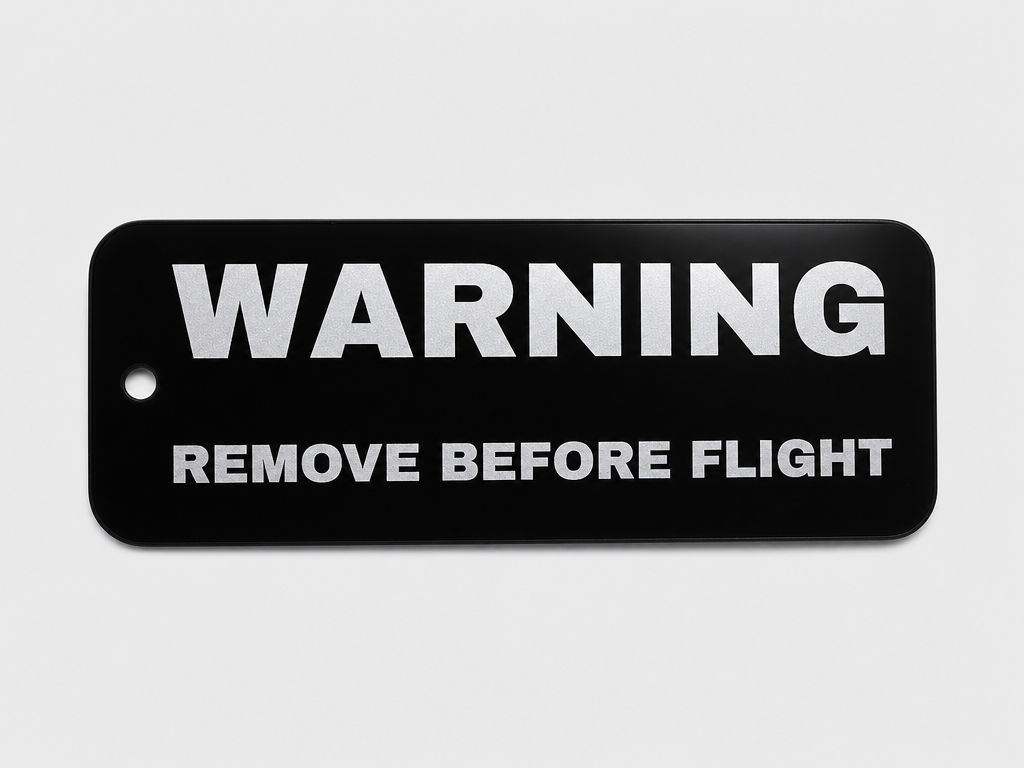 Remove Before Flight Placard