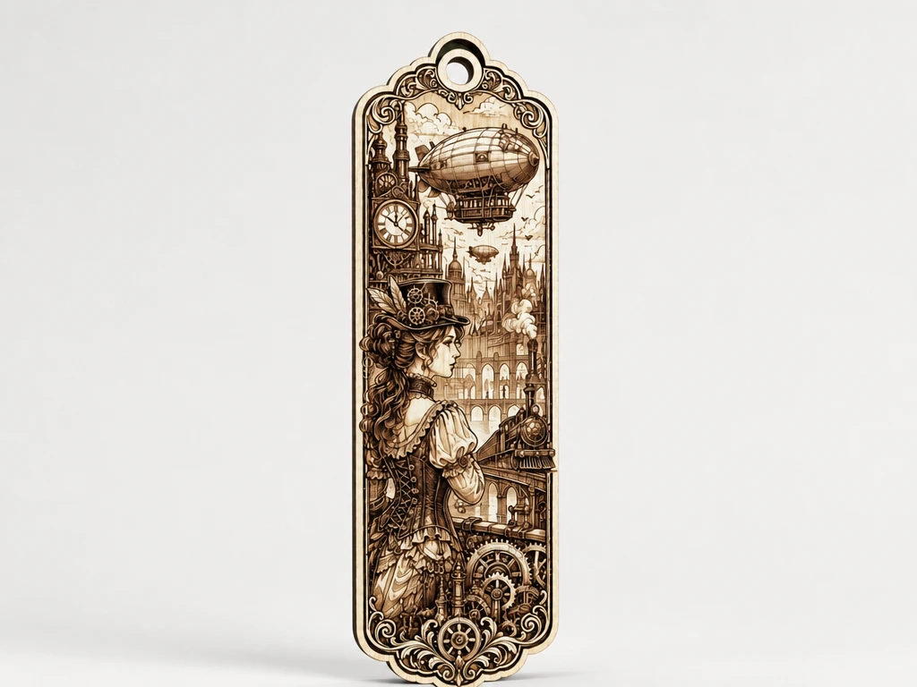 Steampunk Lady Bookmark Pendant