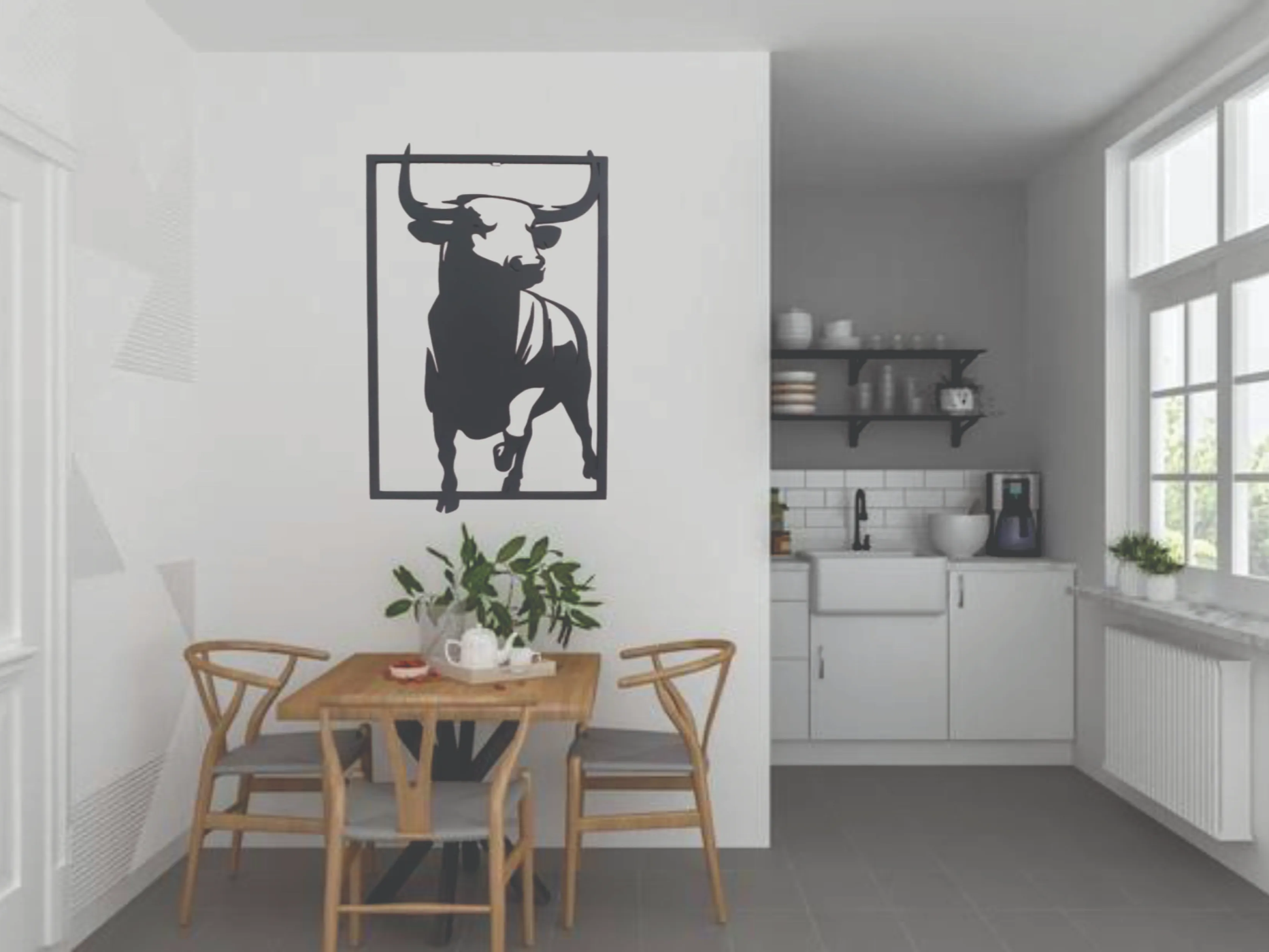 bull wall deco