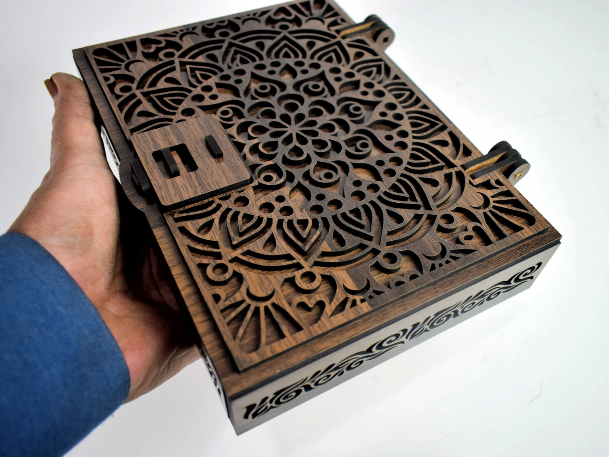 Jewelry Box Laser Cut File, Wooden Jewelry Organizer SVG, Mandala ...