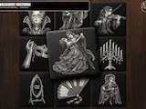 [Laser cut and engrave] Vampire Masquerade Ball Gothic Engraving PNG Set