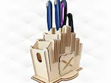 [Laser cut and engrave] Gift Organizer Knife Laser Cut Template, Desk Kitchen Display, Laser Cutting Design