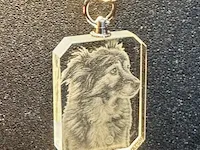 [Laser cut and engrave] Glasanhänger mit Hundeporträt