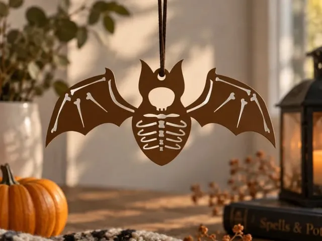 Skeleton Bat Hanging Ornament for Halloween