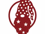 [Laser cut and engrave,Other] Red Gnome Christmas Ornaments with Cutout Patterns