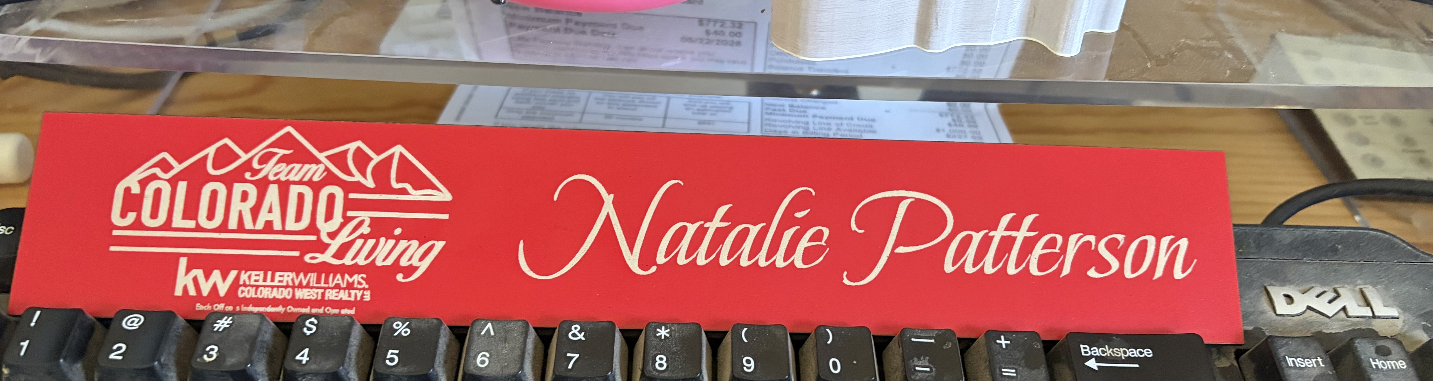 [Laser cut and engrave,Blade cut] Wooden name plate with Natalie script lettering