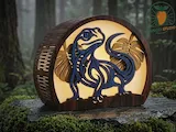 [Laser cut and engrave] 3D Lizard Lantern Laser Cut Template S5