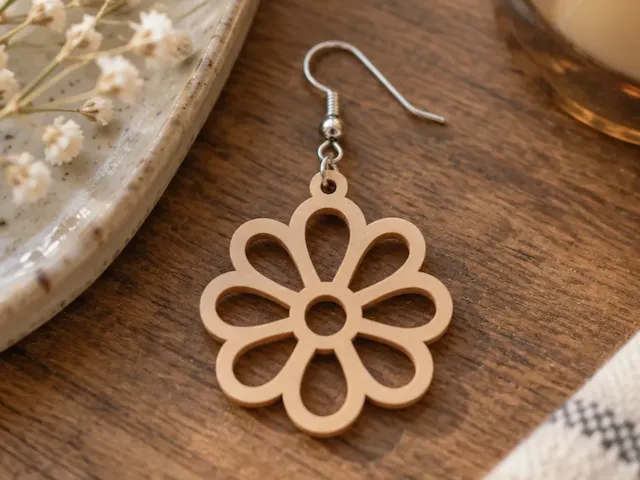 Minimalist Flower Shape Dangle Earring