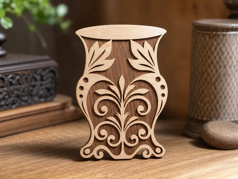 Plant Pot - Decorative Laser Cut Design