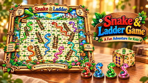 [Laser cut and engrave,Inkjet printing] Colorful 3D Snake & Ladder Game
