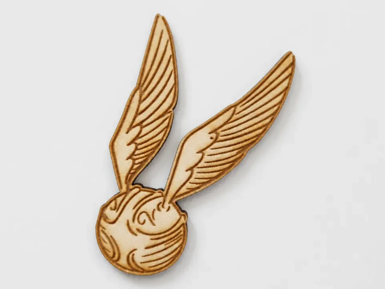 [Laser cut and engrave] Vif d'or en bois inspiré de Harry Potter