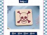 [Laser cut and engrave] Halloween Skull Coaster