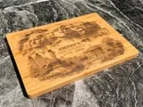 [Laser cut and engrave] America 250th Anniversary Commemorative Bamboo Cutting Board with Mount Rushmore and Statue of Liberty