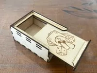 [Laser cut and engrave] Boîte de rangement coulissante en bois pour cartes de jeu