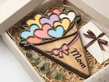 [Laser cut and engrave] Mom Heart Bouquet Tabletop Sign